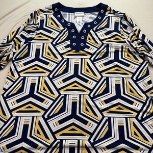Women's Alfred Dunner Plus Size 2X 3/4 Sleeve Multi Colored Blouse